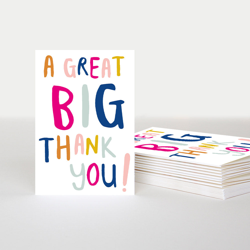 A Great Big Thank You Notecards Pack of 10, For Her For Him Notecards Card Packs, 1