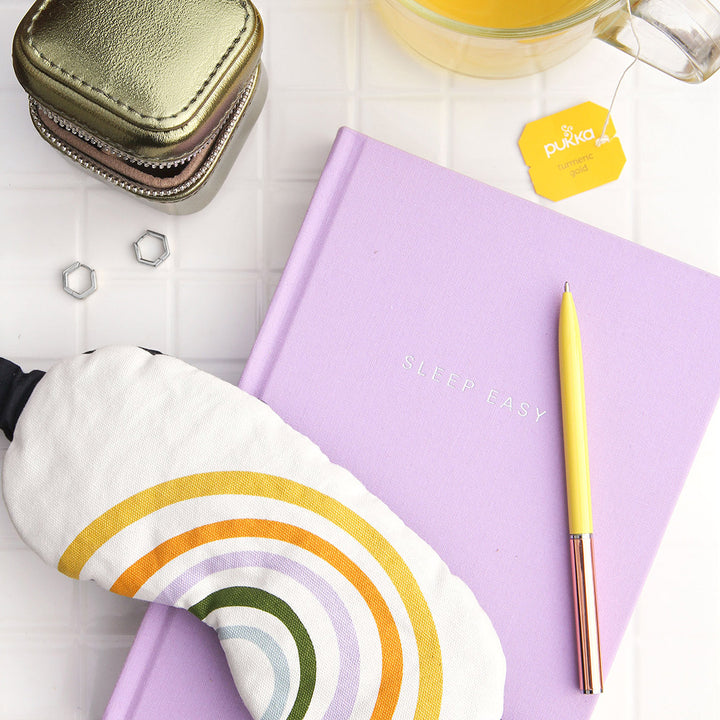 Lilac Bedtime Sleep Journal, Hardback Purple Notebooks, 4