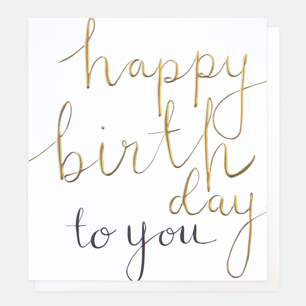 Calligraphy Happy Birthday Card