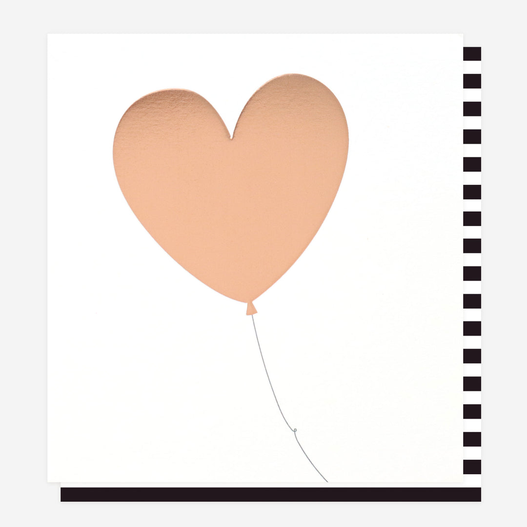 bronze heart birthday card 