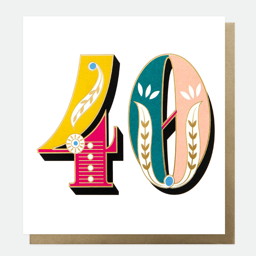 Carnival 40th Birthday Card, By Age Carnival For Her Single Cards, 1