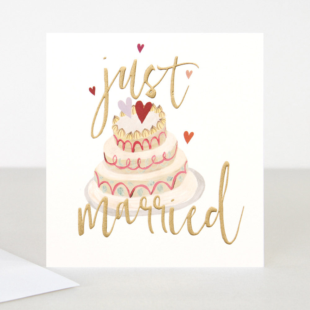 Just Married Cake Wedding Card