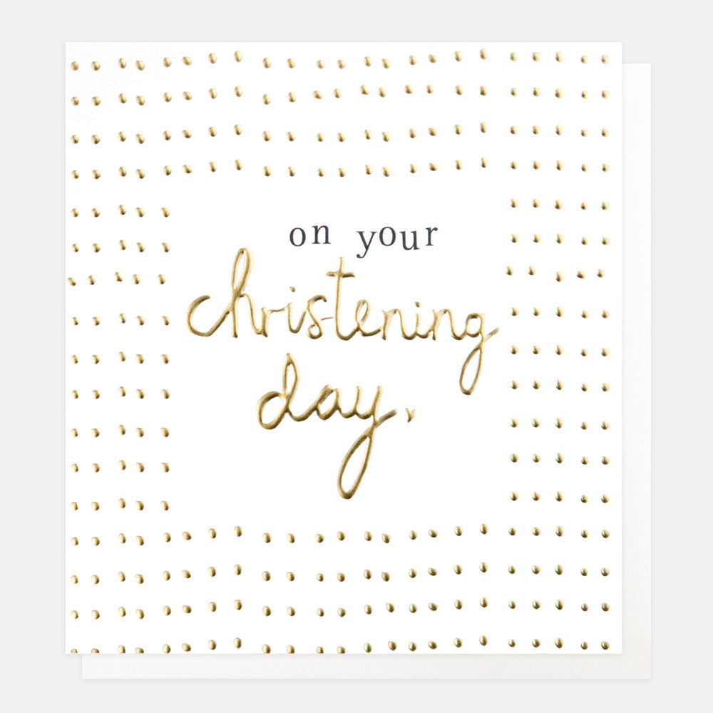 Gold Christening Card