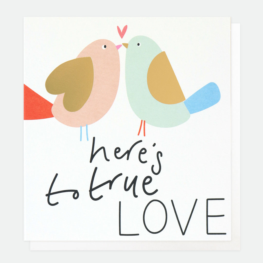 Here’s To True Love Birds Anniversary Card, For Her, For Him, Funtastic, Single Cards