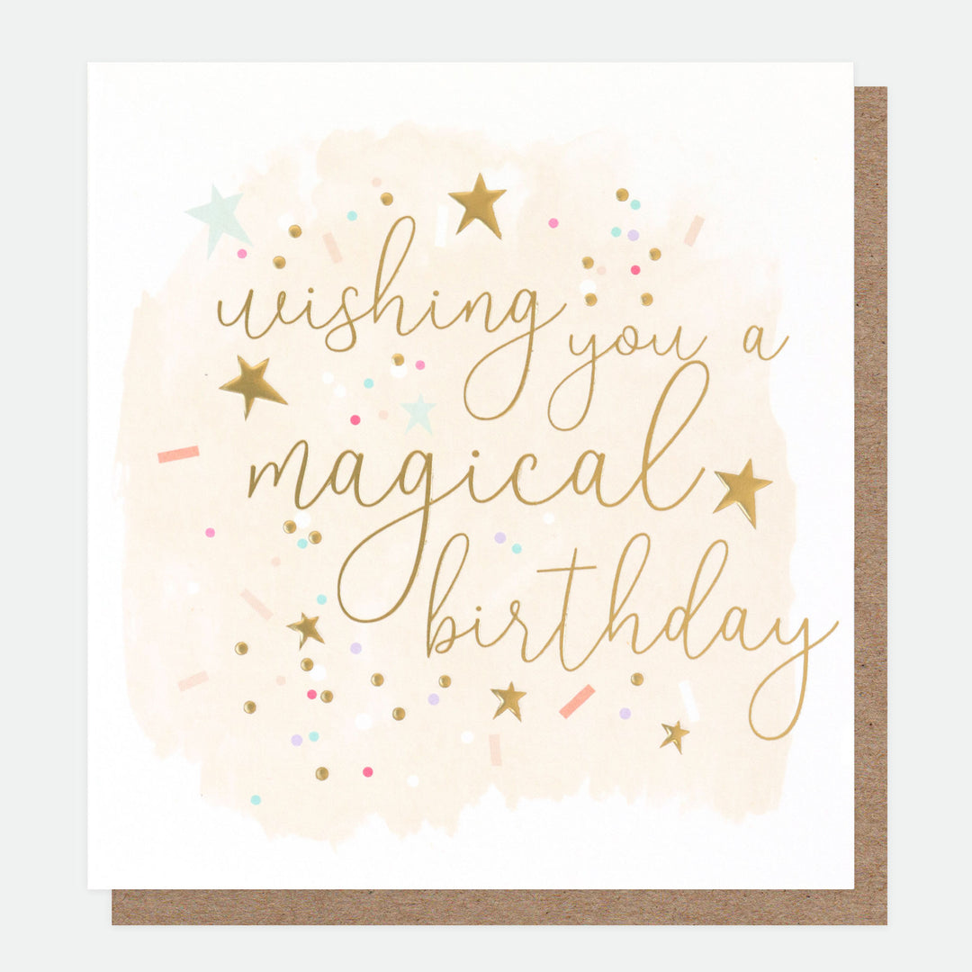 Wishing You A Magical Birthday Card, For Her, For Him, Pop Up, Single Cards