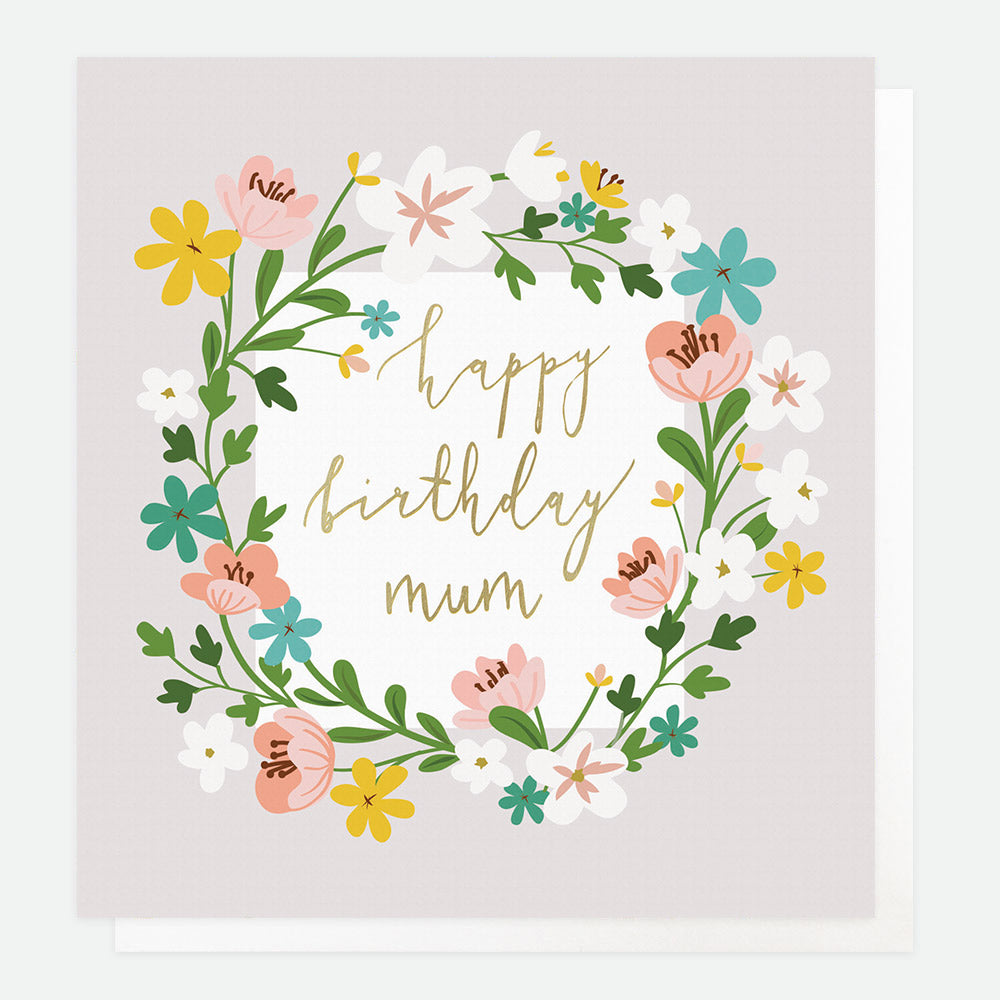 floral-garland-happy-birthday-card-for-mum-gld016-Single Cards-1