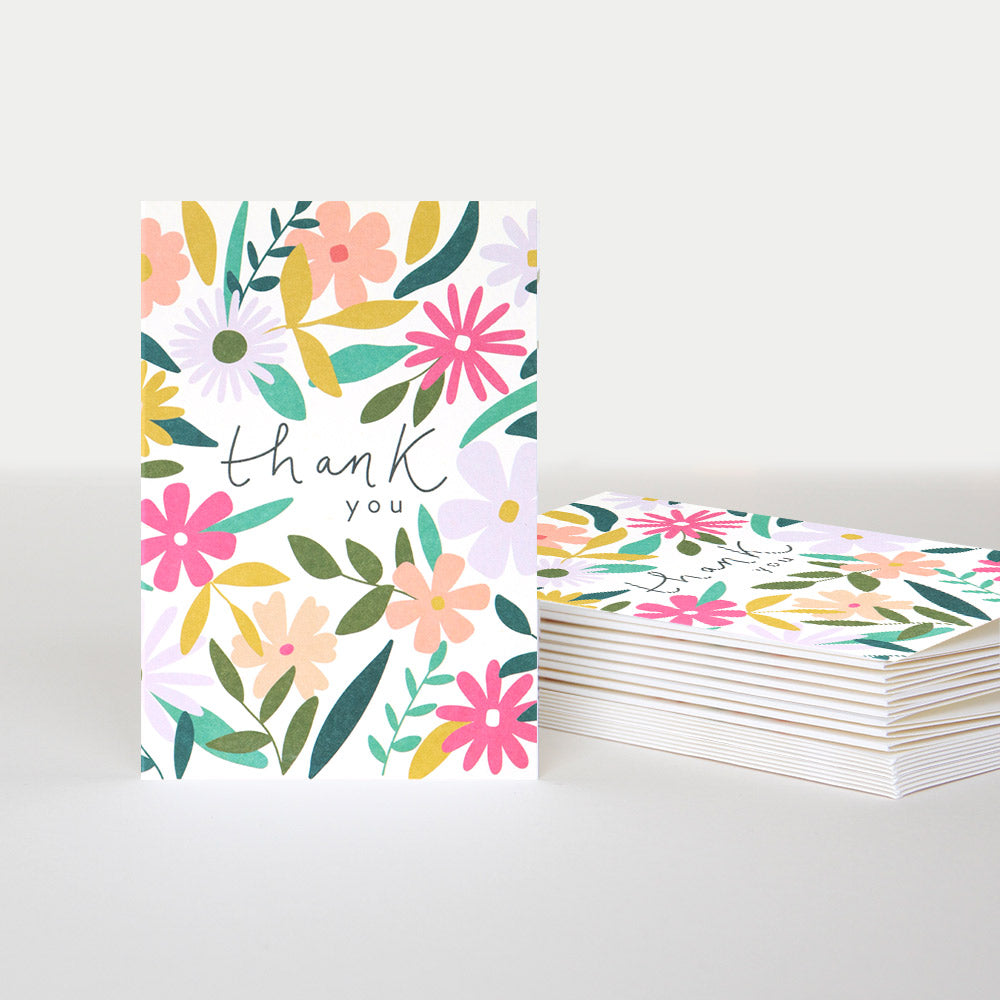 Floral Thank You Notecards Pack of 10, Thank You, Card Packs
