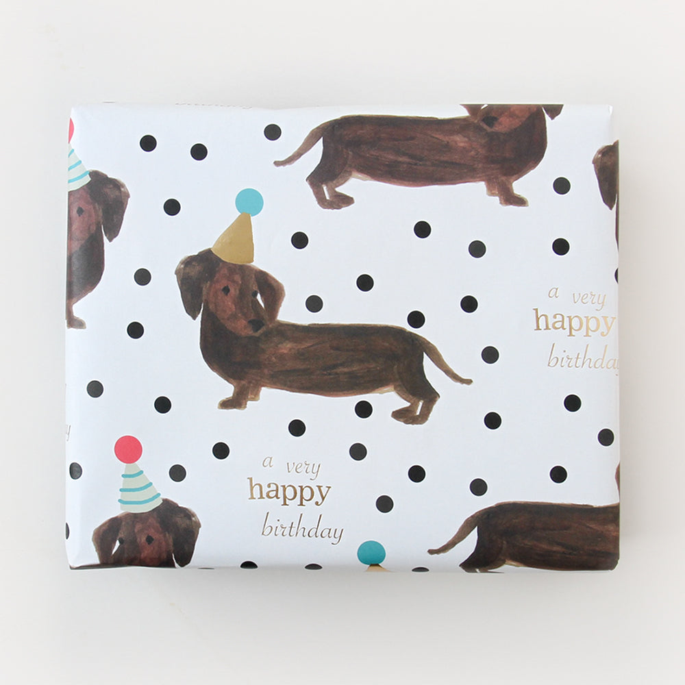 Sausage Dog Birthday Wrapping Paper