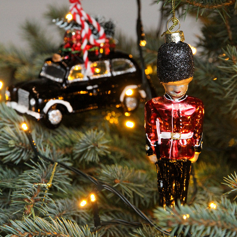 London black cab glass hanging Christmas tree decoration