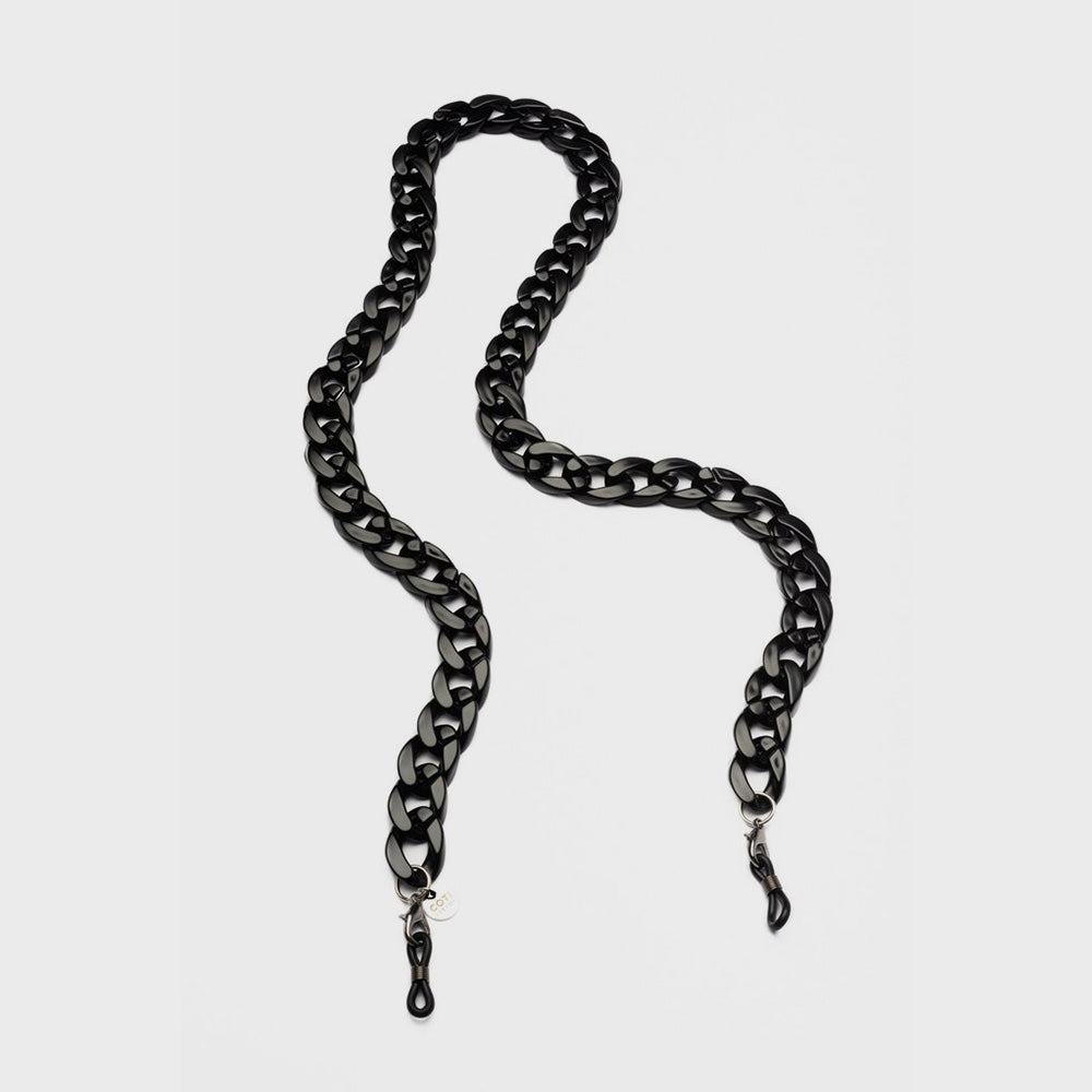 Midnight Black Glasses Chain