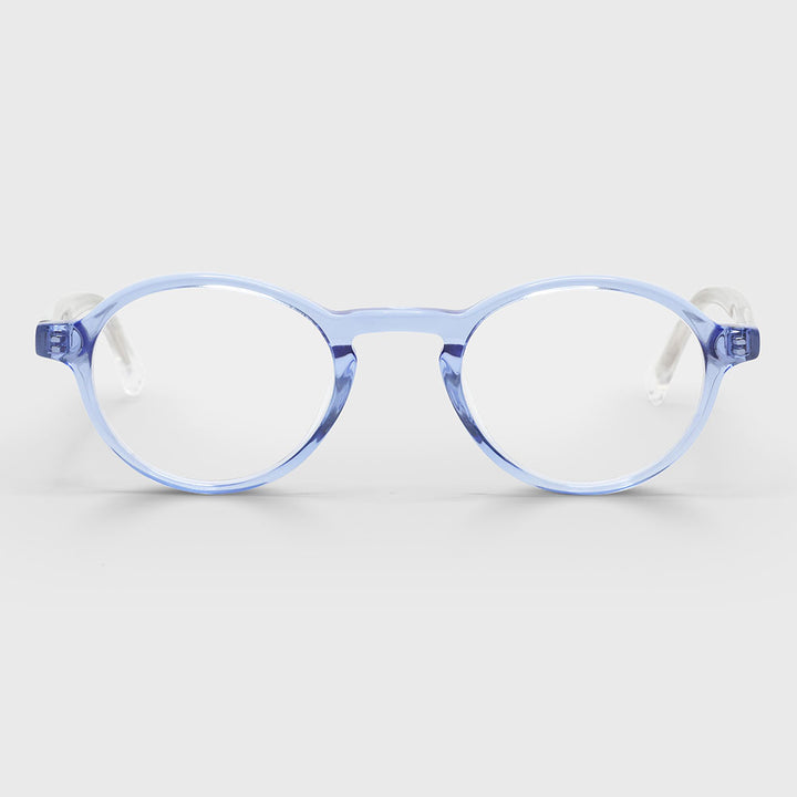Pale Blue 'Board Stiff' Narrow Fit Reading Glasses, Blue, Reading Glasses, Glasses