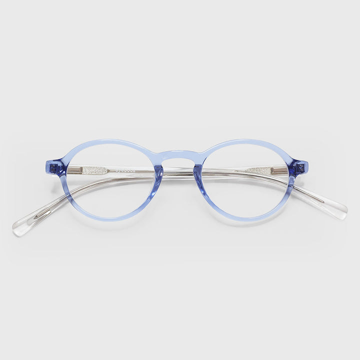 Pale Blue 'Board Stiff' Narrow Fit Reading Glasses, Blue, Reading Glasses, Glasses