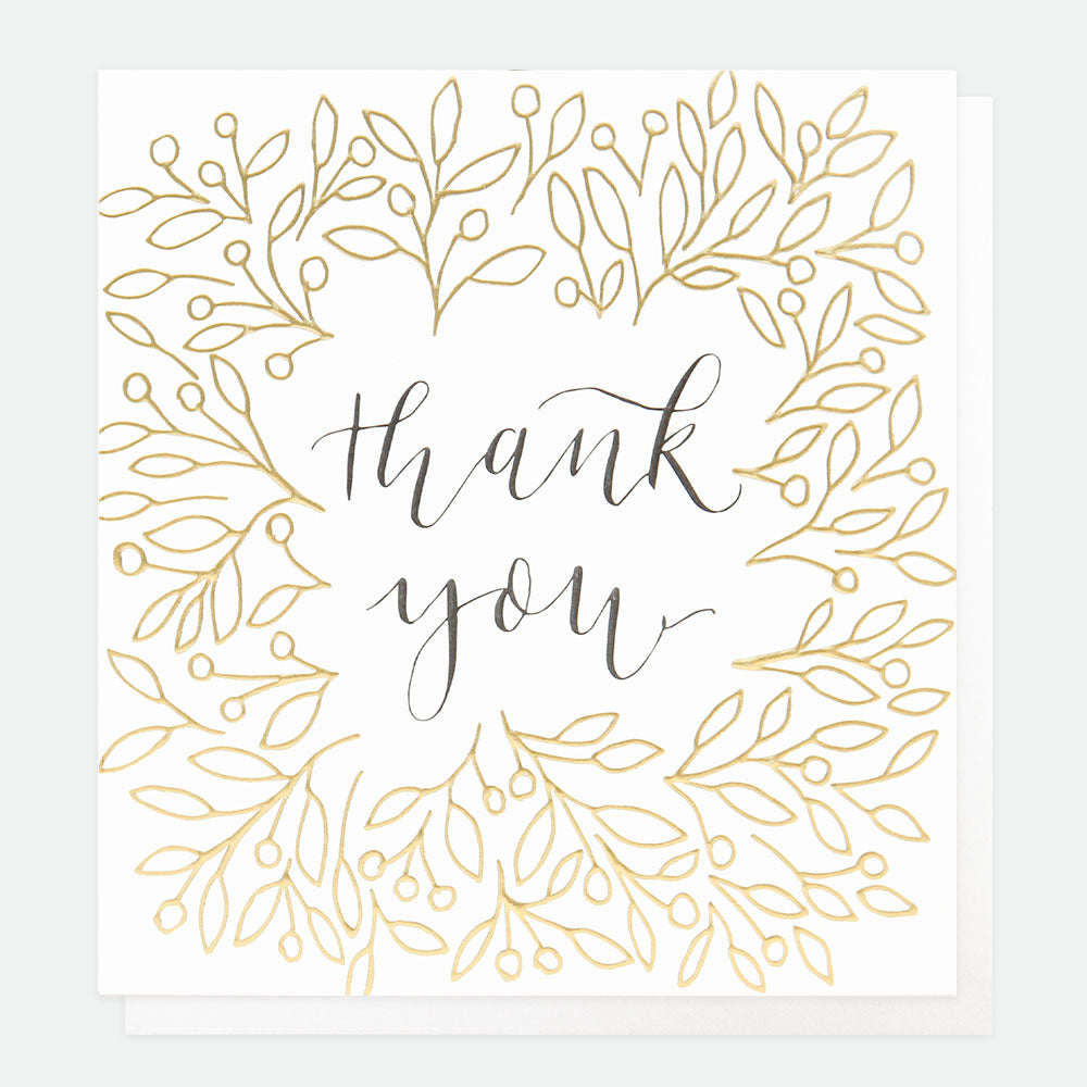 gold-leaves-calligraphy-thank-you-card-ref007-Single Cards-1
