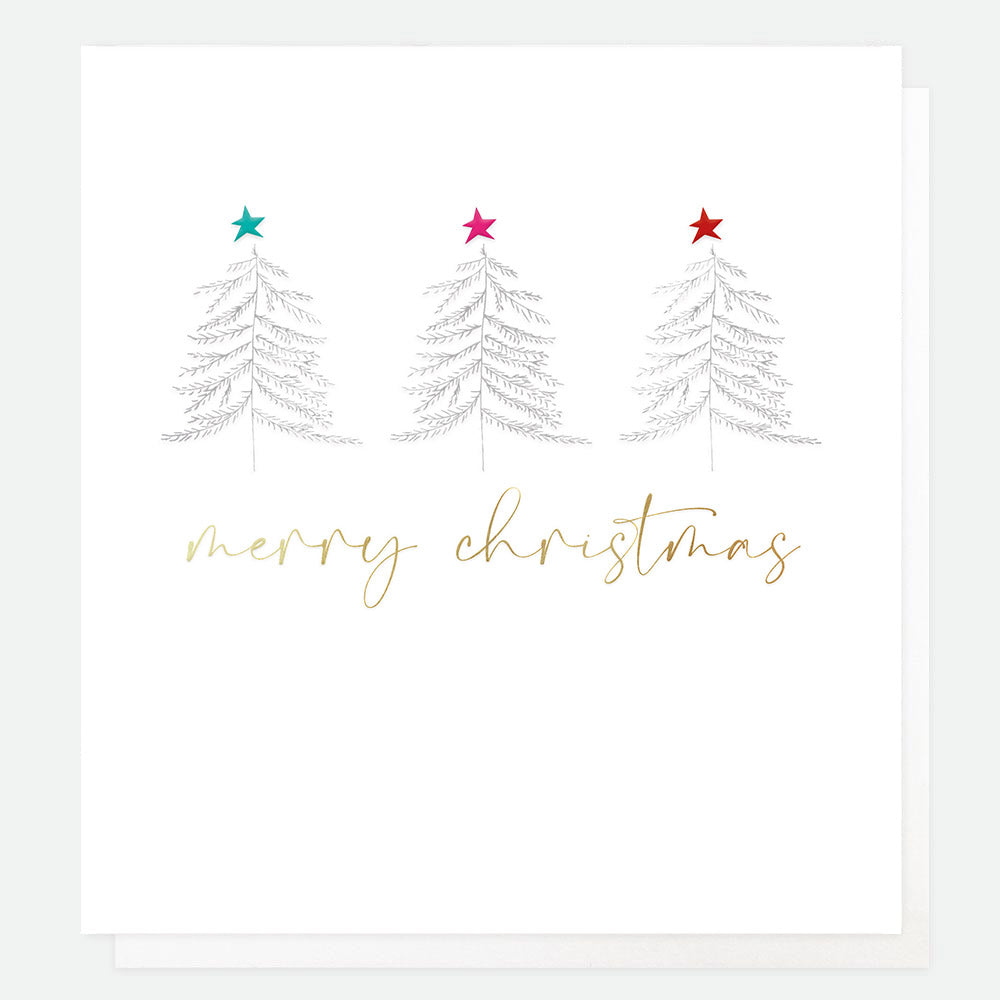 Three Silver Trees Personalised Christmas Cards, Personalised, Personalised Cards