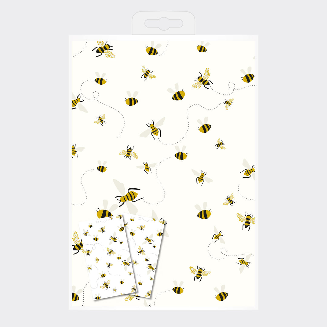 Bees Wrapping Paper and Tags Set of 2, Everyday, Wrap