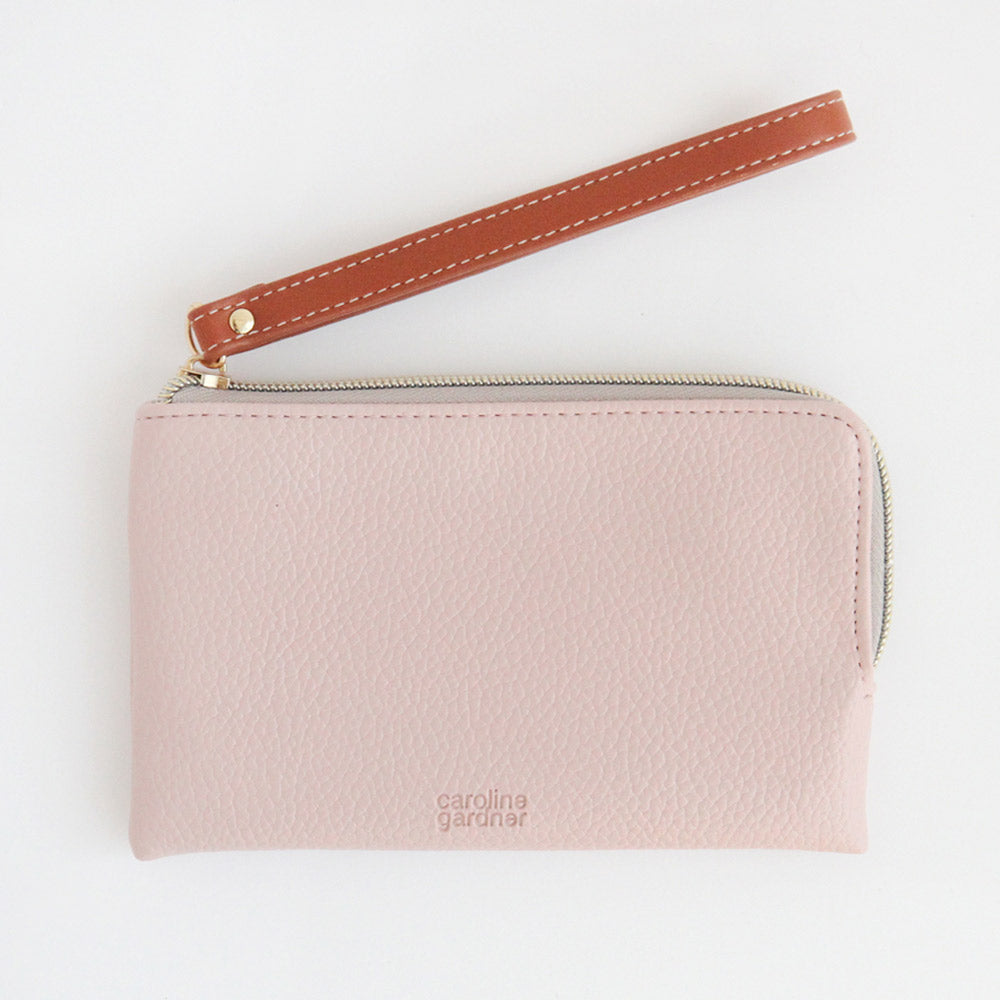 Pale pink best sale leather purse